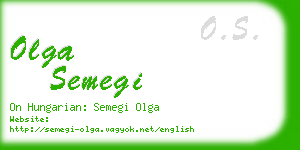 olga semegi business card